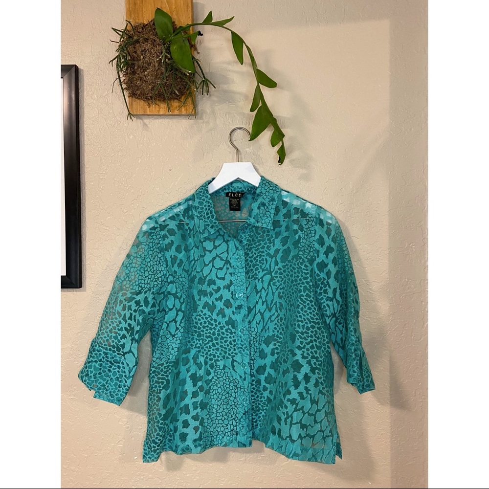 Sheer Leopard Print Top